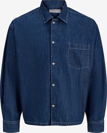 JACK & JONES - Ajuste regular Camisa en azul: frente