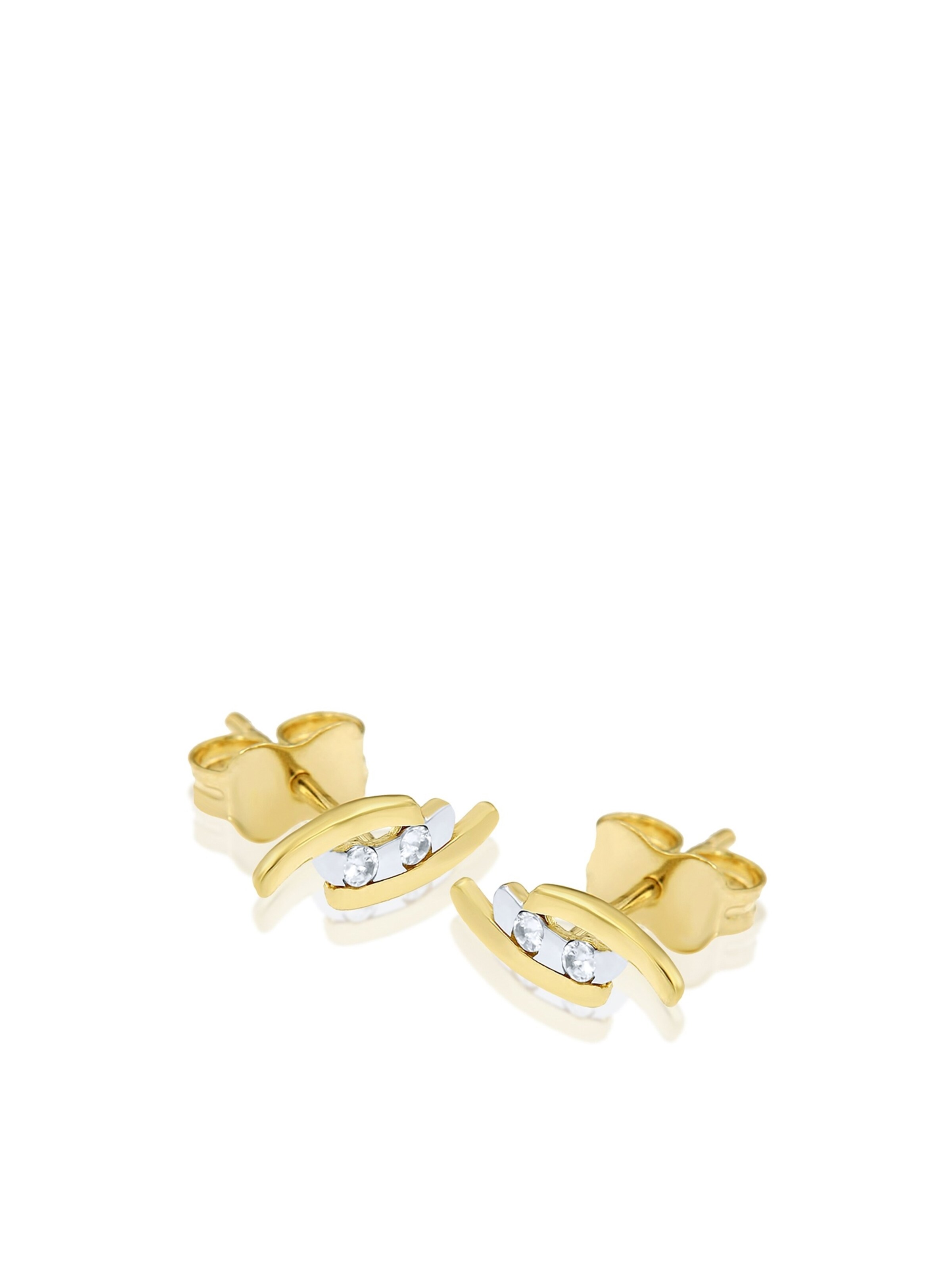 Lucardi Ohrringe in Gold: Vorderseite