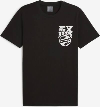 PUMA Λειτουργικό μπλουζάκι 'Hoops' σε μαύρο / λευκό, Άποψη προϊόντος