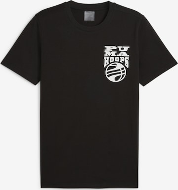 PUMA - Camiseta funcional 'Hoops' en negro: frente