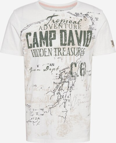 CAMP DAVID Тениска в сиво-кафяво / светлосиво / Каки / бяло, Преглед на продукта