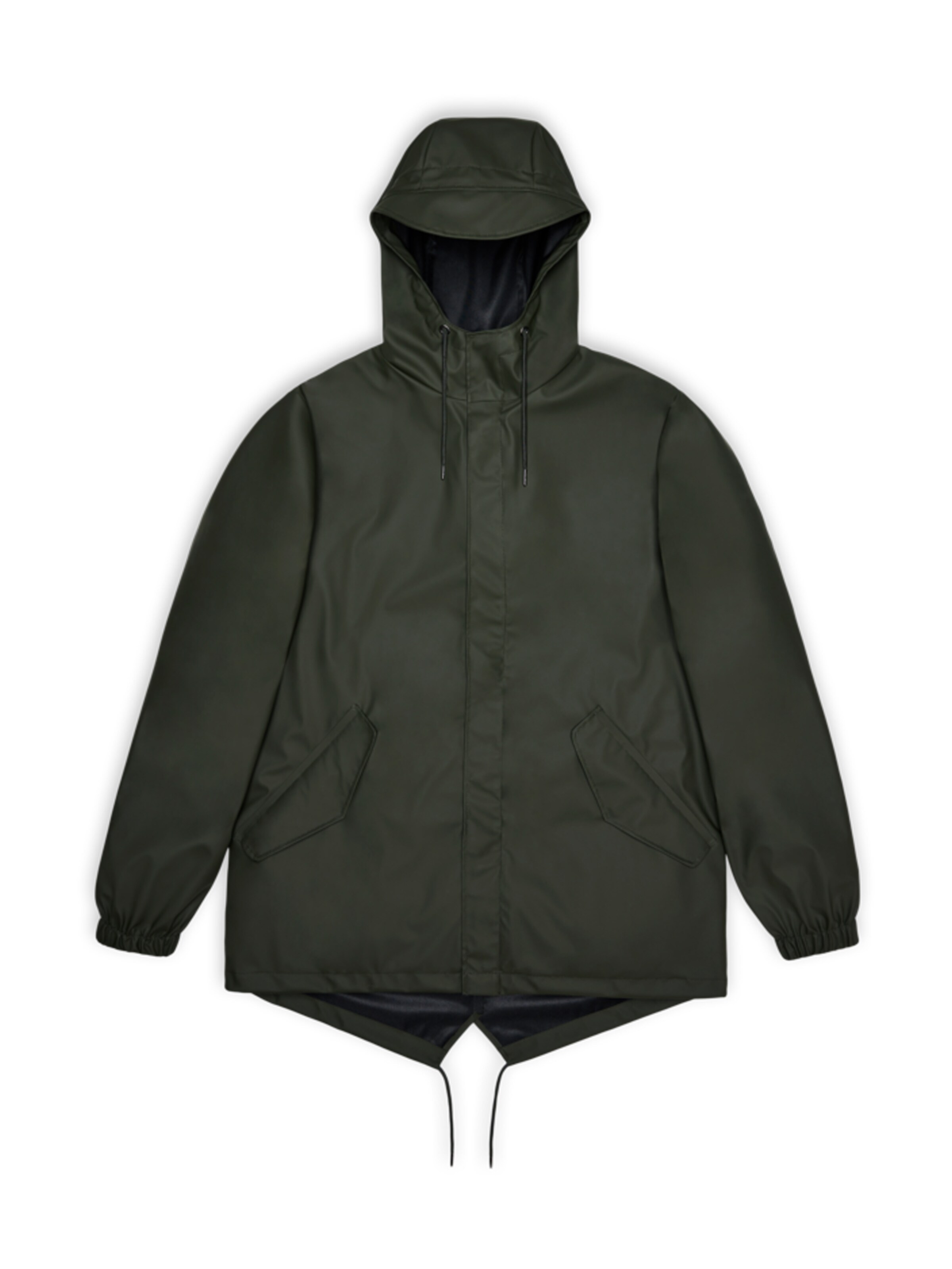 Giacca funzionale di RAINS in verde: frontale