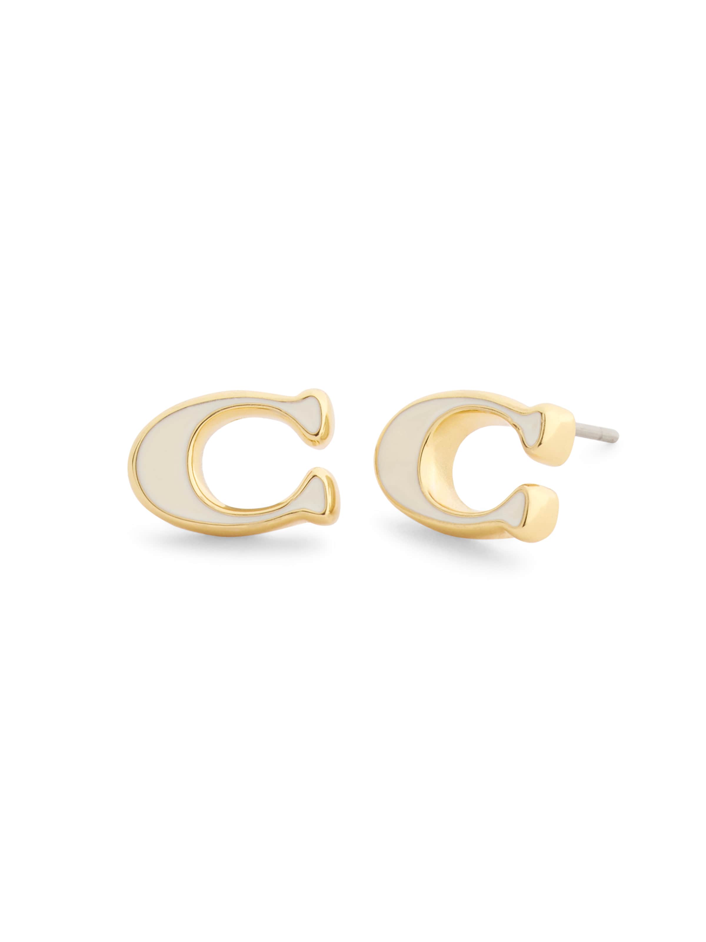 Boucles d'oreilles 'Signature C' COACH en blanc