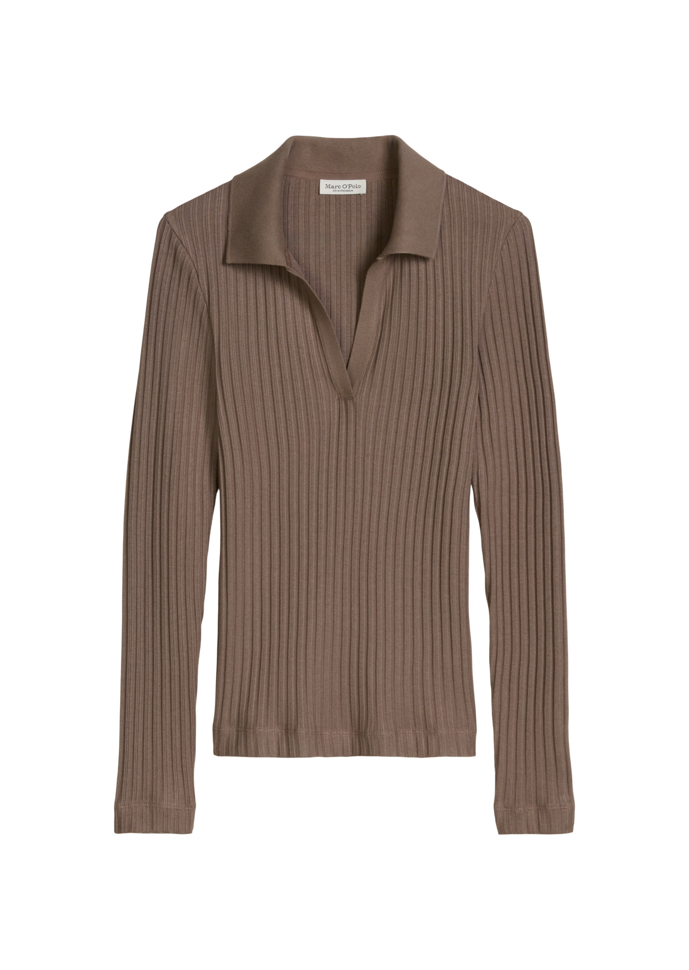 Marc O'Polo Shirt in Bruin: voorkant