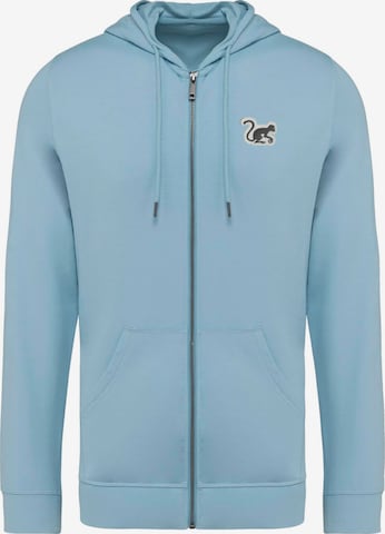 Surf Monkey - Sudadera con cremallera en azul: frente