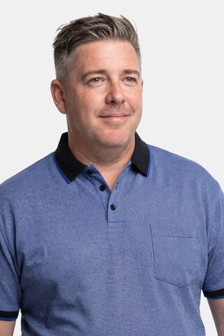 Men Plus Shirt in Blauw