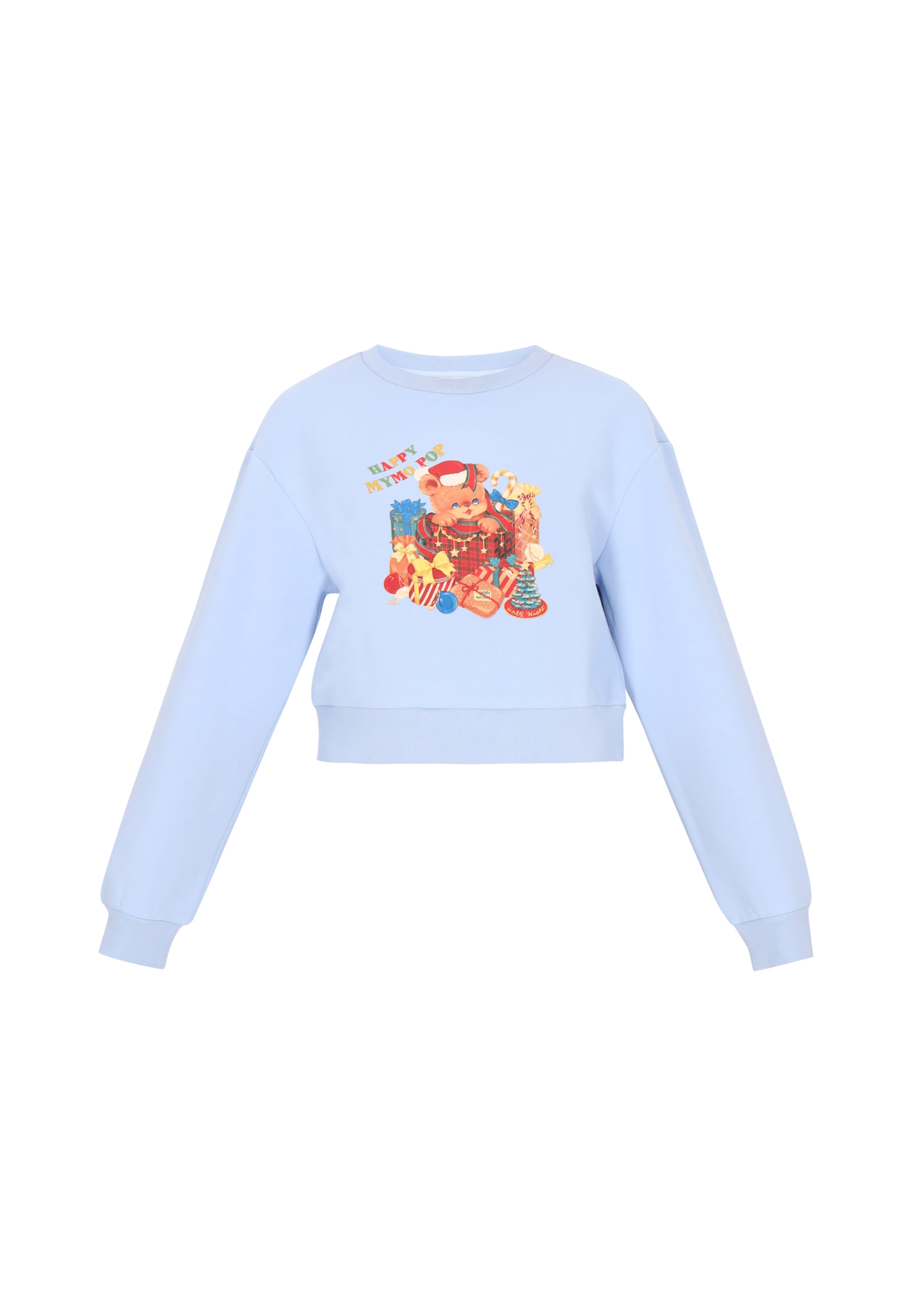 MYMO Sweatshirt 'Pop' in Blauw: voorkant