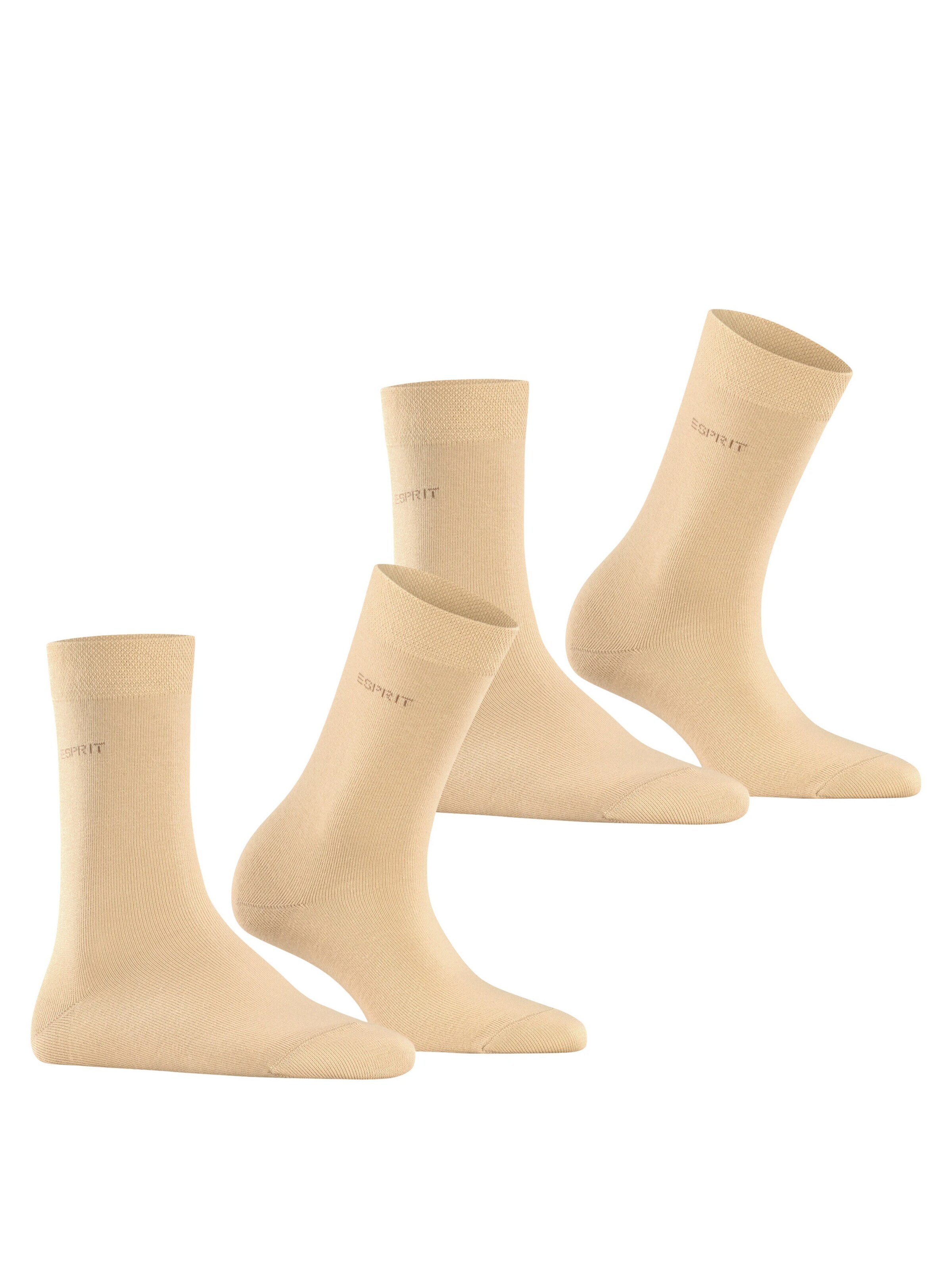 ESPRIT Socks 'Basic Easy 2-Pack' in Beige