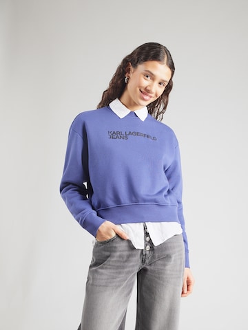 KARL LAGERFELD JEANS Sweatshirt 'ESSENTIAL' in Blauw: voorkant