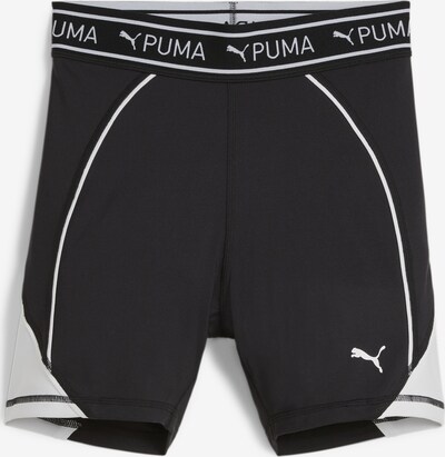 PUMA Sportbroek 'TRAIN STRONG 5' in de kleur Lichtgrijs / Zwart / Wit, Productweergave