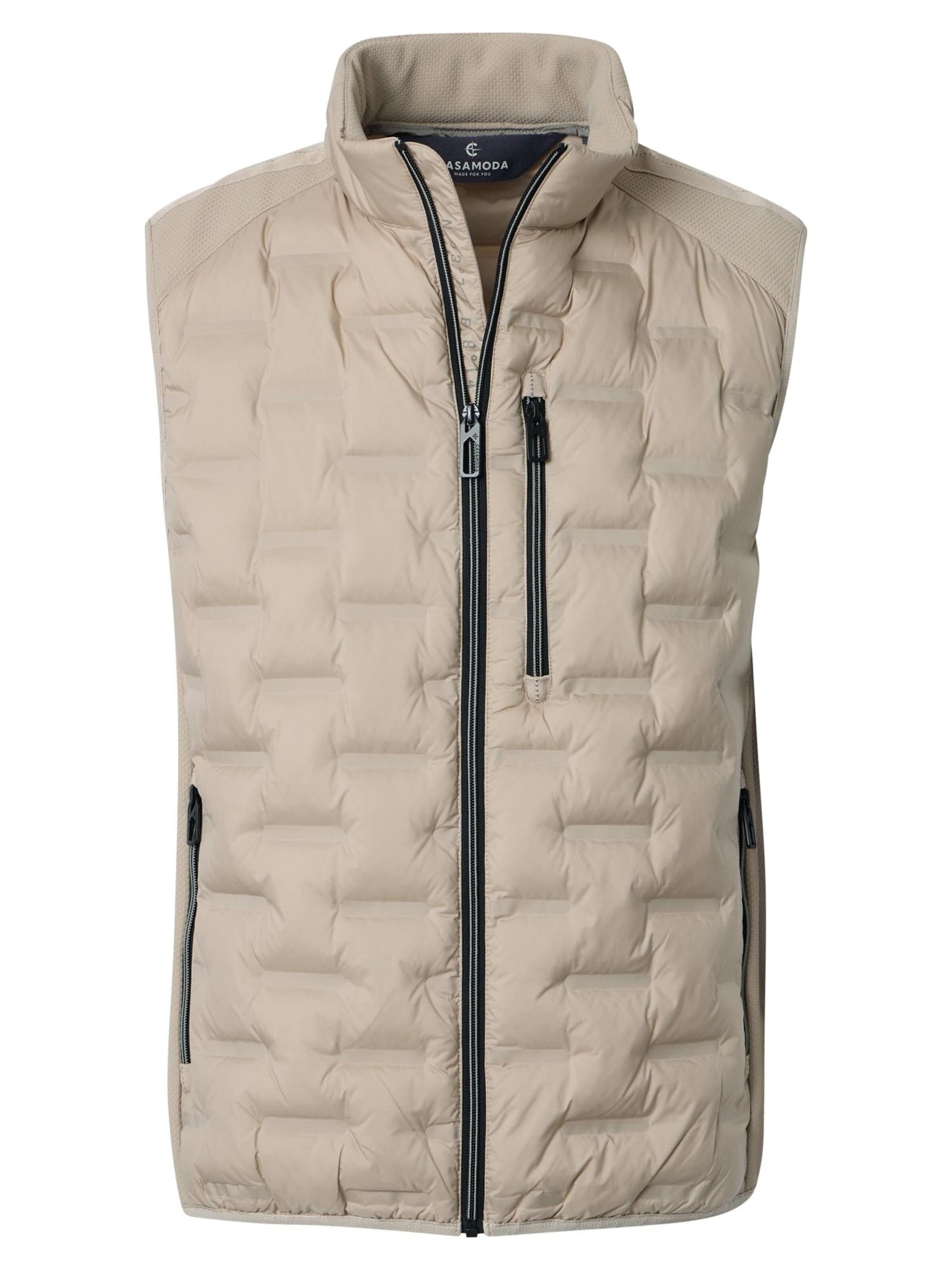 CASAMODA Vest 'Basic' in Beige: front