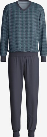 CALIDA Long Pajamas 'Cotton Special' in Black: front