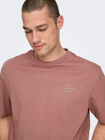 Tricou 'MACE' de la Only & Sons pe roz