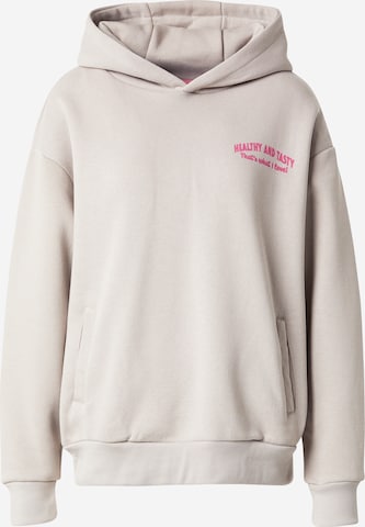 Sweat-shirt Sublevel en blanc : devant