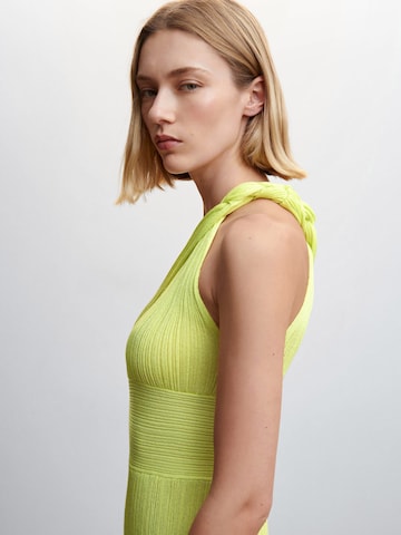 MANGO Knitted dress 'Twister' in Yellow