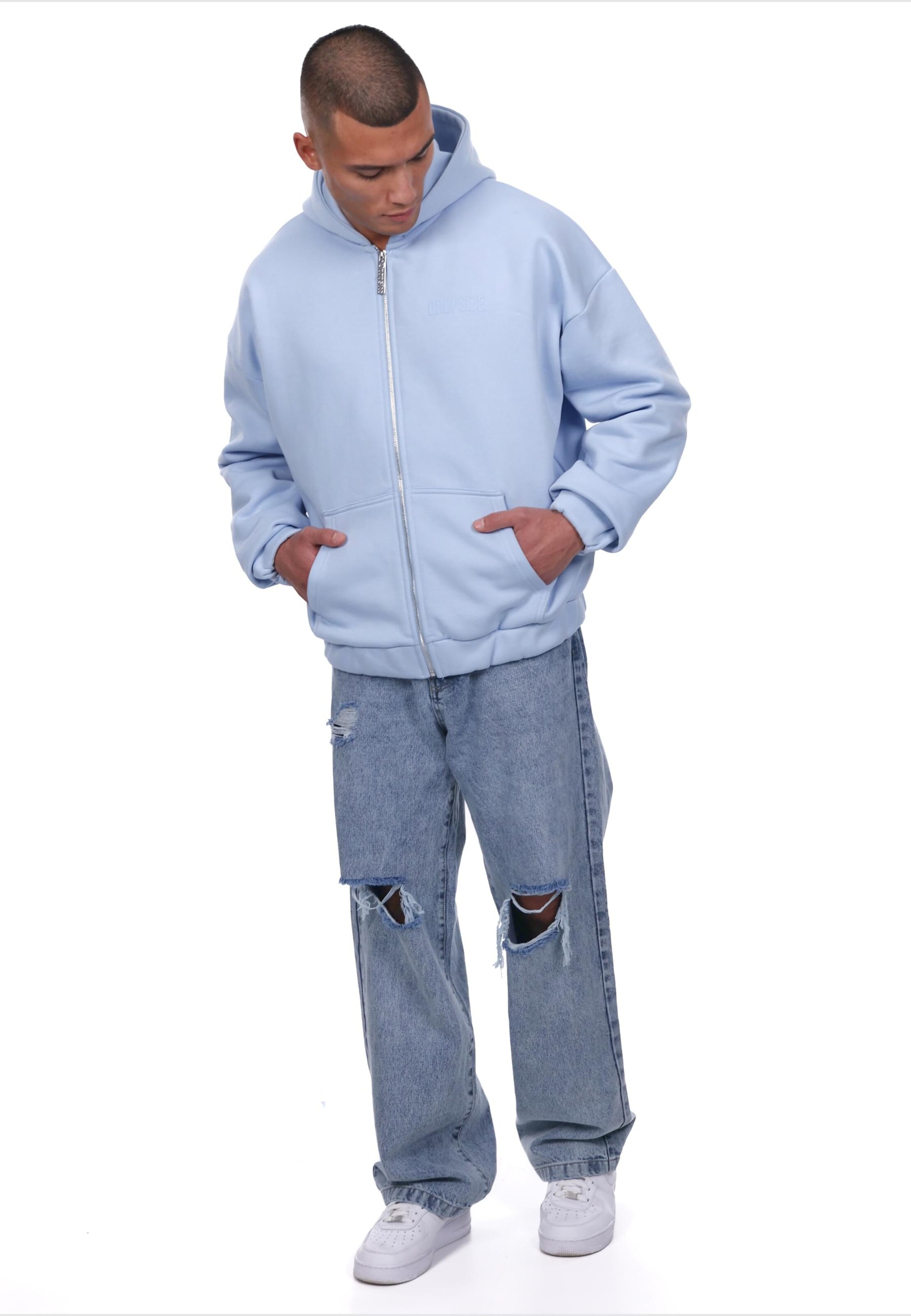 Dropsize Sweatjacke in Blau