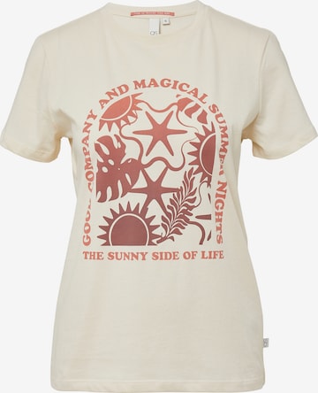 QS Shirt in Beige: voorkant