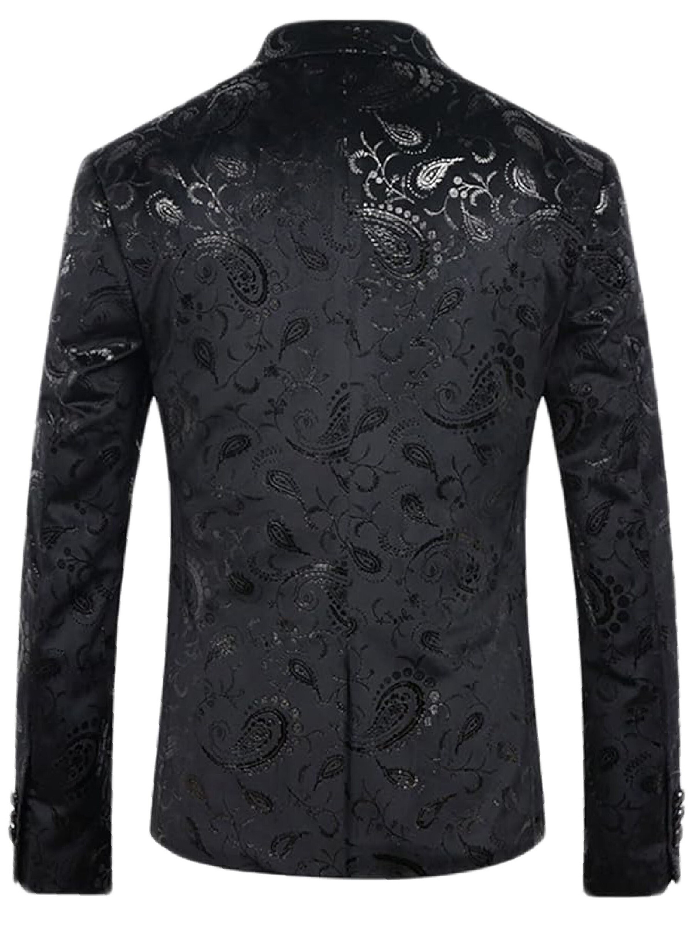 YOUTHUP Slim fit Suit Jacket 'Goldglanz' in Black