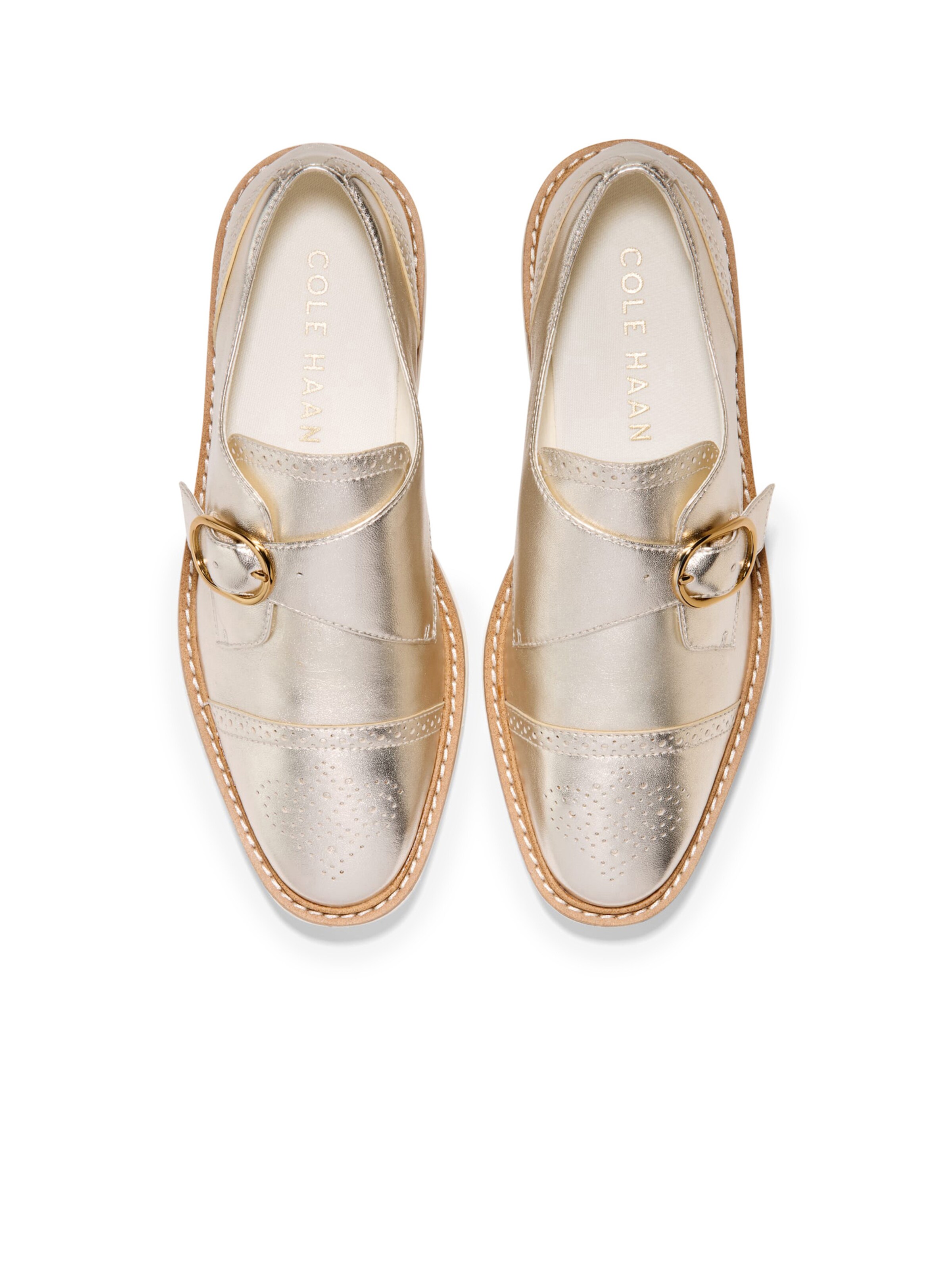 Cole Haan Slipper 'Originalgrand Monk Strap' in Gold