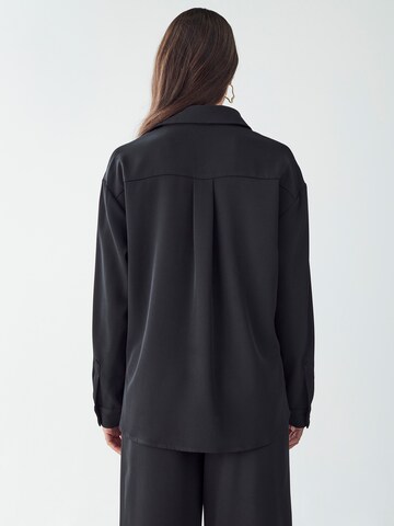 BWLDR Bluse 'FORD' in Schwarz: Rückseite