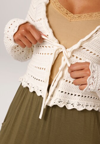 Aniston CASUAL Knit Cardigan in White