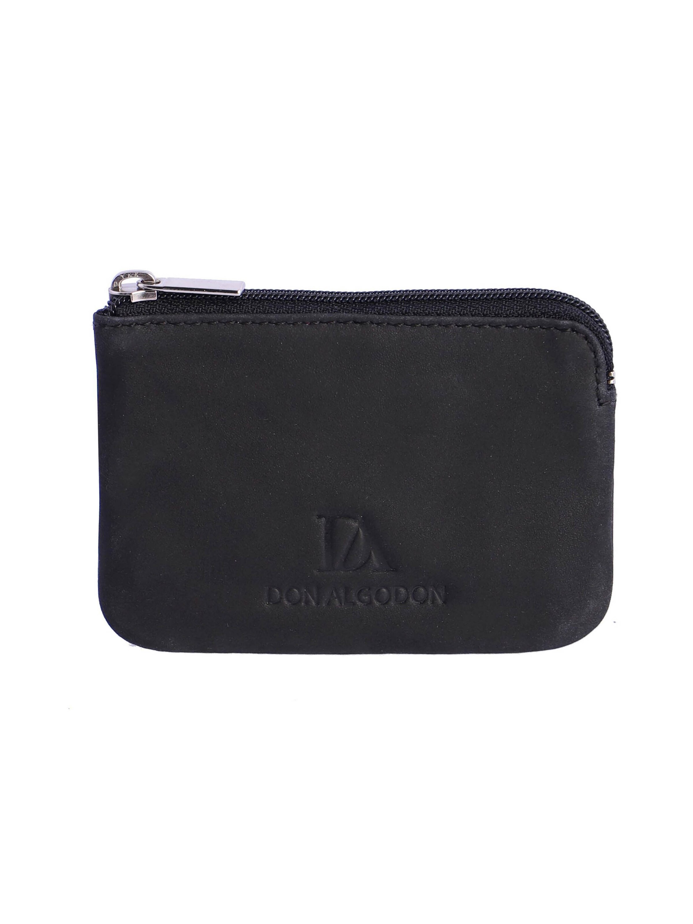 Don Algodon - Cartera 'Monedero para hombre Bruno de piel con protección RFID' en negro: frente