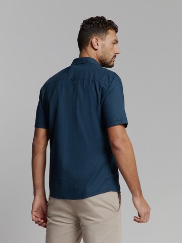 No Excess Regular fit Overhemd in Blauw