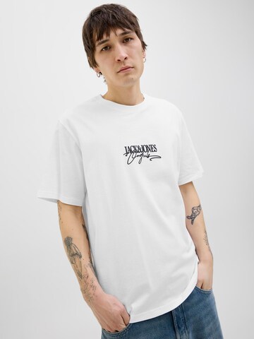 JACK & JONES Μπλουζάκι 'JORAlmeria' σε λευκό