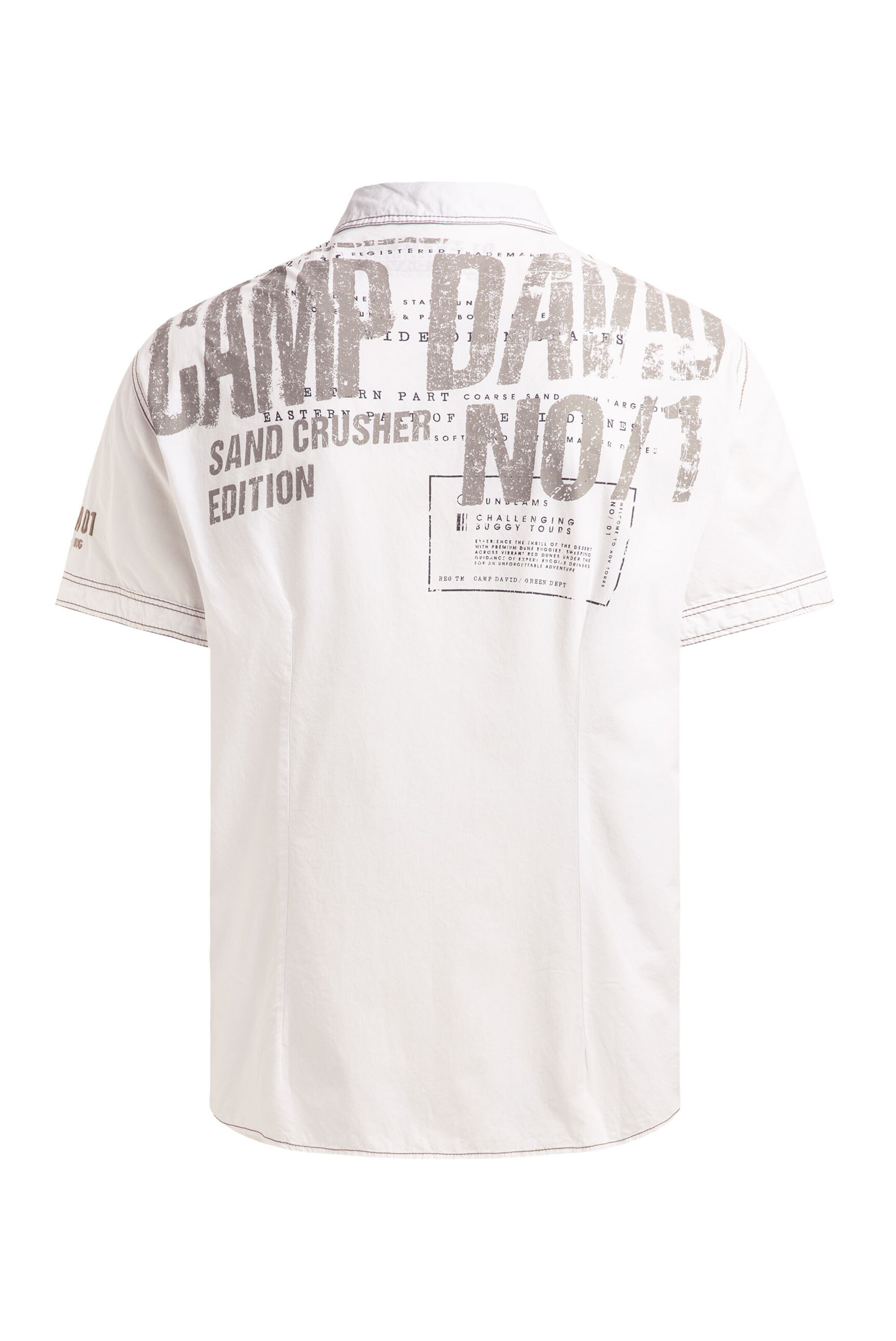 CAMP DAVID Slim fit Button Up Shirt in Beige