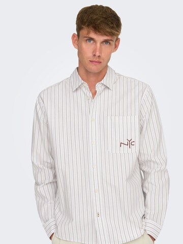 Only & Sons Comfort Fit Hemd 'ONSDrake' in Weiß
