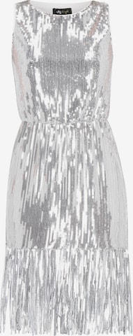 myMo at night Kleid in Silber: Vorderseite