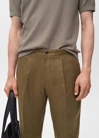 MANGO MAN Slimfit Hose 'Salerno' in Grün