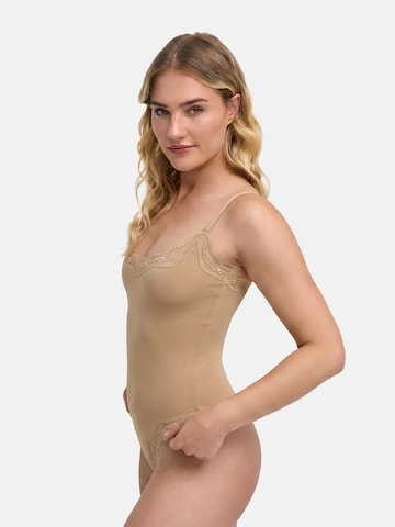 cfab (formerly creamy fabrics) Body 'Bodysuit String mit Lace' i beige