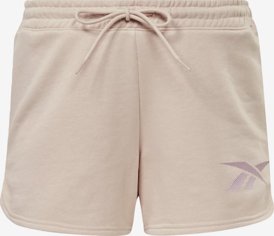 Sportinės kelnės iš Reebok, spalva – smėlio / šviesiai rožinė, Prekių apžvalga