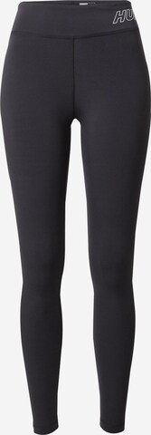 Skinny Pantalon de sport 'FUNDAMENTAL' Hummel en noir : devant