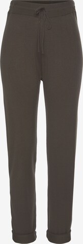 LASCANA Tapered Pants in Brown: front