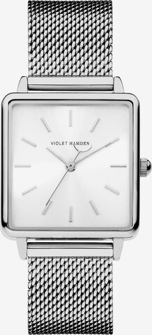 Violet Hamden Analog Watch in Silver: front