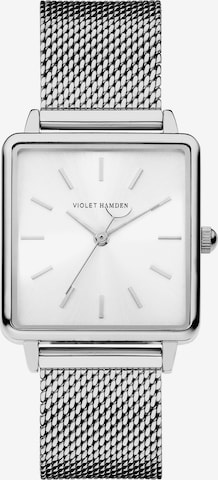 Violet Hamden Analog Watch in Silver: front