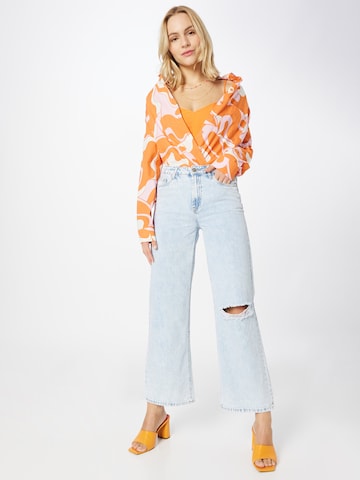 LMTD Wide Leg Jeans i blå