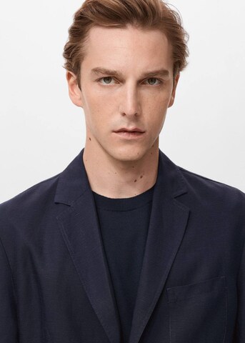 MANGO MAN Slim fit Suit Jacket 'Delave' in Blue