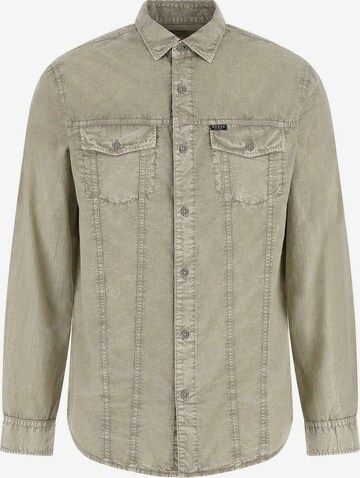 GUESS Regular fit Button Up Shirt in Beige: front