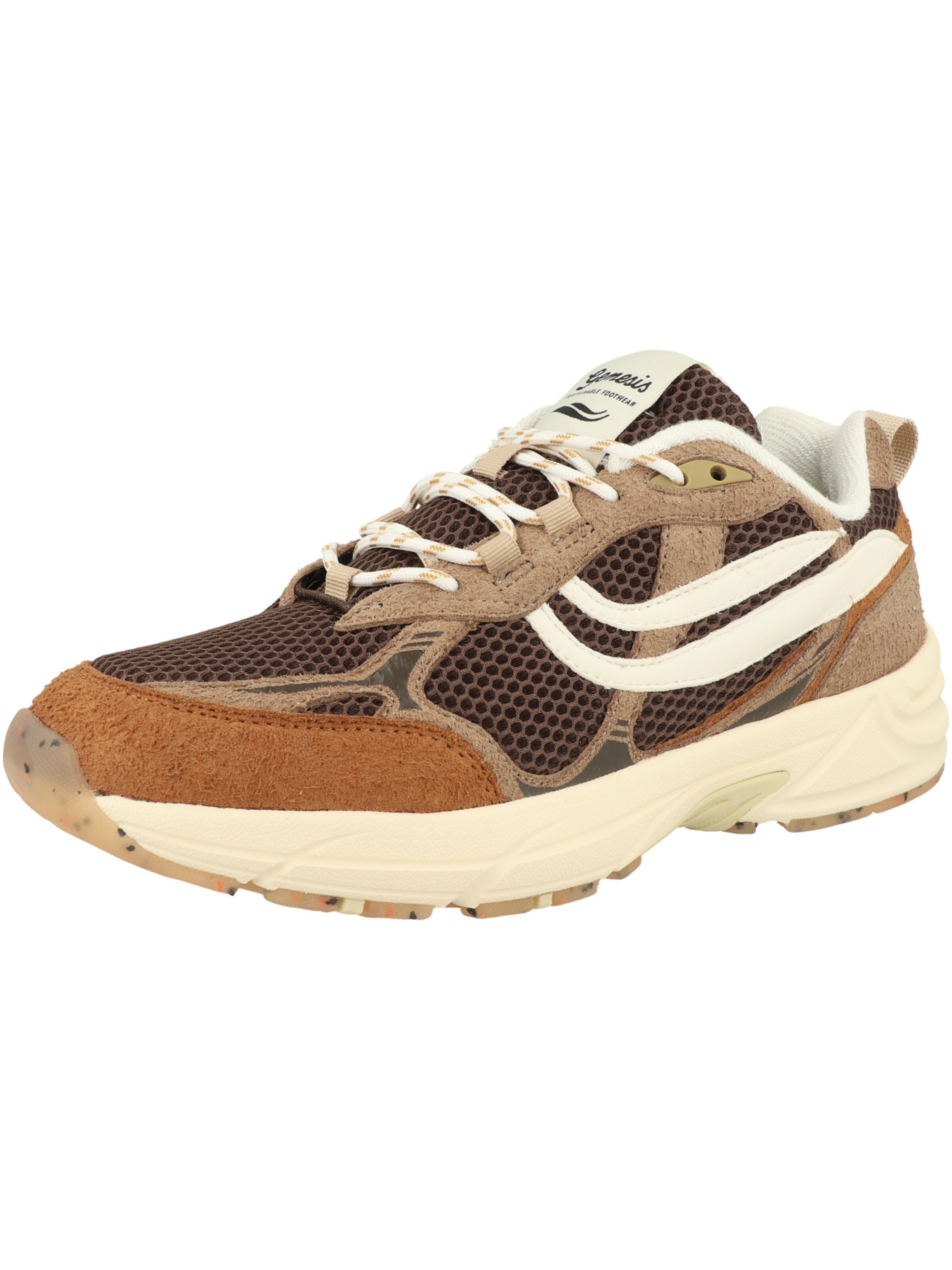 Sneaker bassa ' Eco' di GENESIS in marrone: frontale