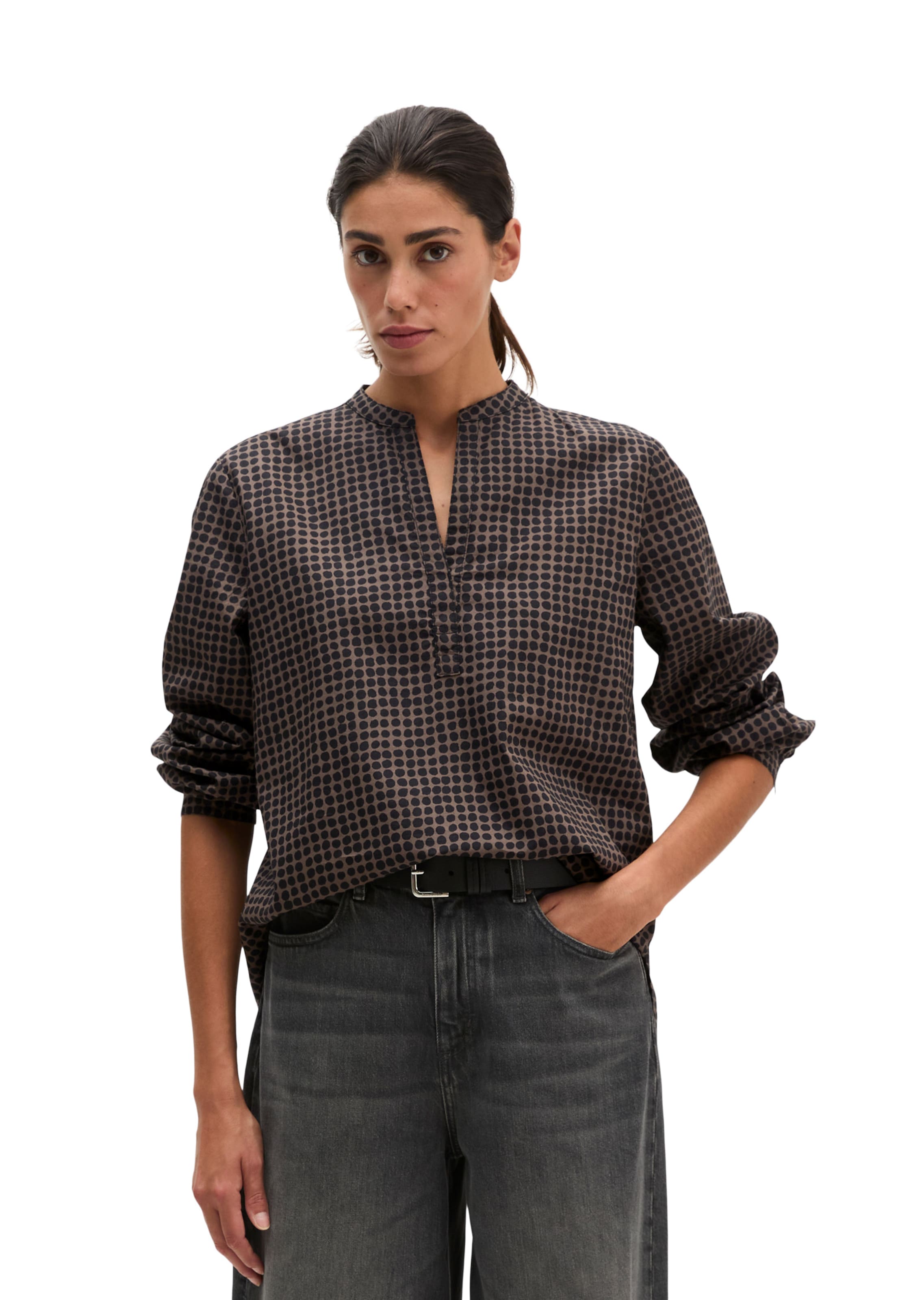 Marc O'Polo Bluse in Braun: Vorderseite