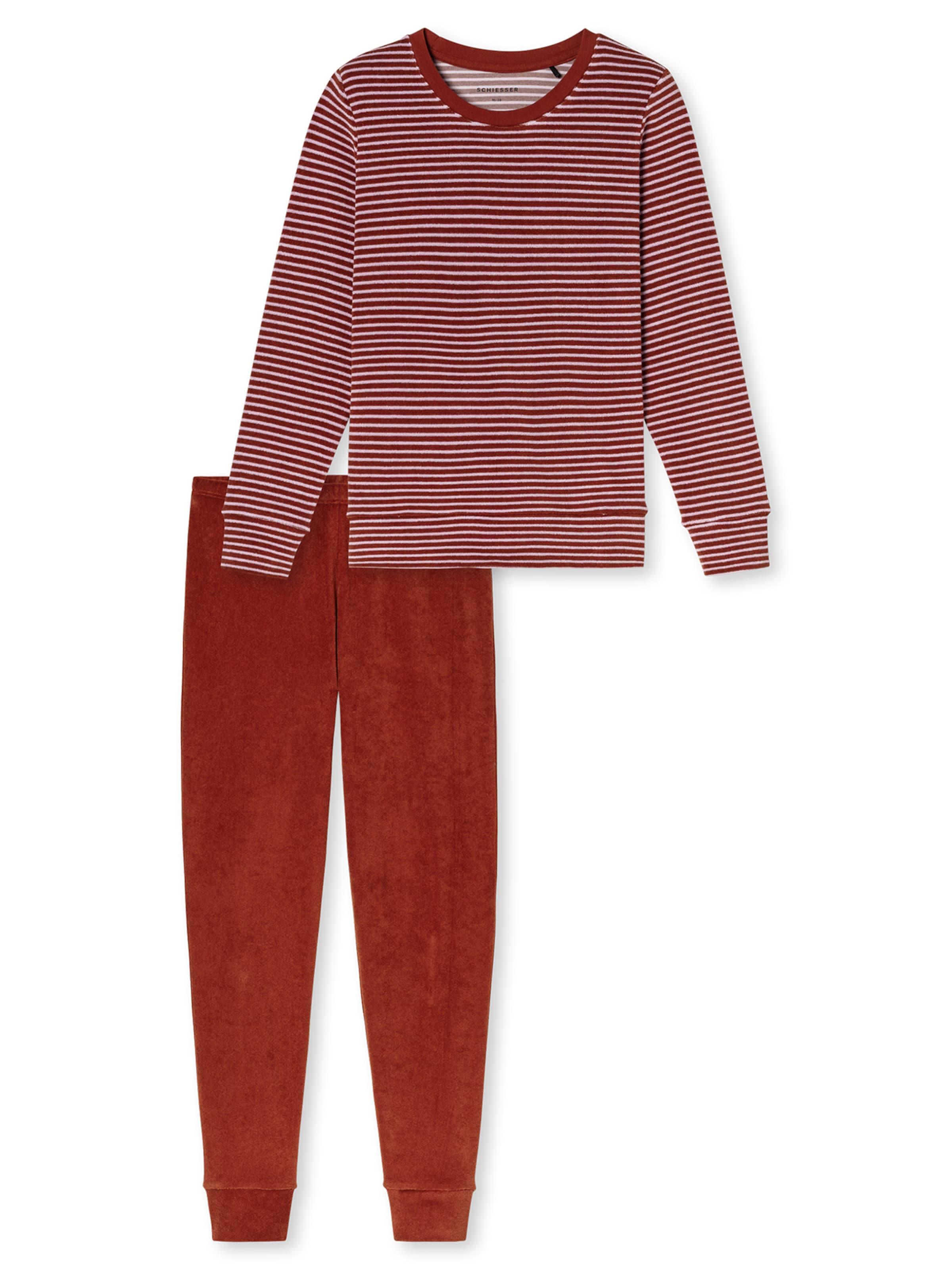 SCHIESSER Pyjama ' Casual Essentials ' in Rood: voorkant