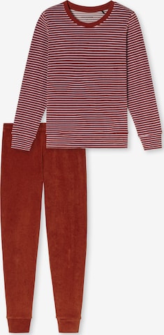 Pyjama ' Casual Essentials ' SCHIESSER en rouge : devant