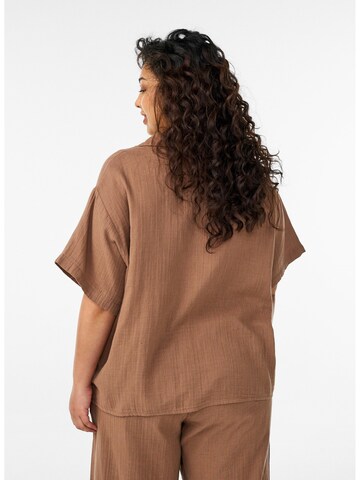 Zizzi Krojová blúzka 'Vivu' - Hnedá