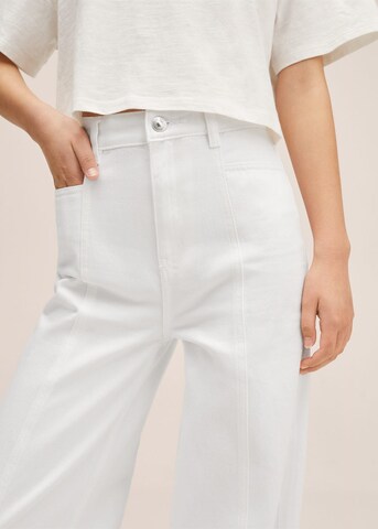 MANGO TEEN Wide Leg Jeans in Weiß