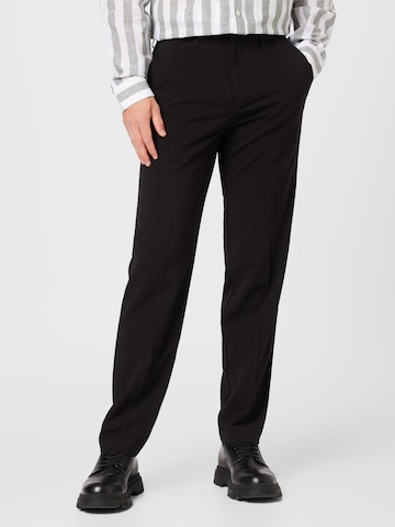 Lindbergh Loose fit Trousers with creases in Black: front