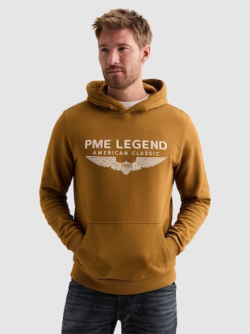 Sweat-shirt 'Hoodie in 100% cotton with logo' PME Legend en marron : devant