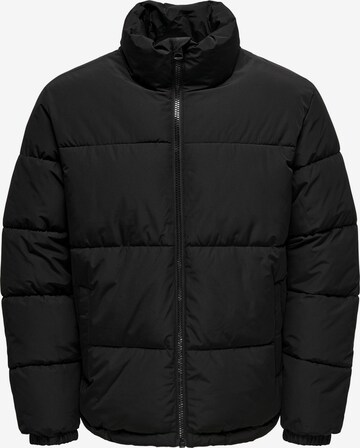 Only & Sons Winter Jacket 'Melvin' in Black: front